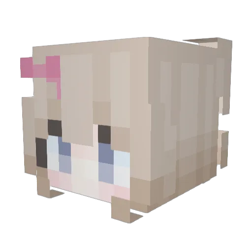 valcita Minecraft avatar head, 3D render