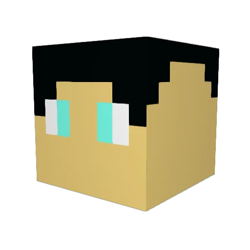 valcoroid Minecraft avatar head, 3D render