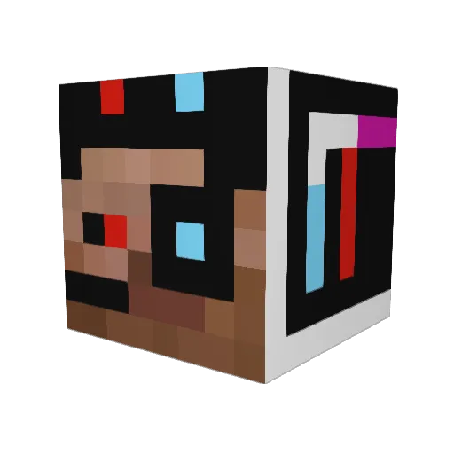 valdoha Minecraft avatar head, 3D render