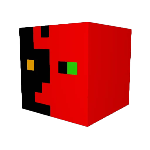 valdord Minecraft avatar head, 3D render