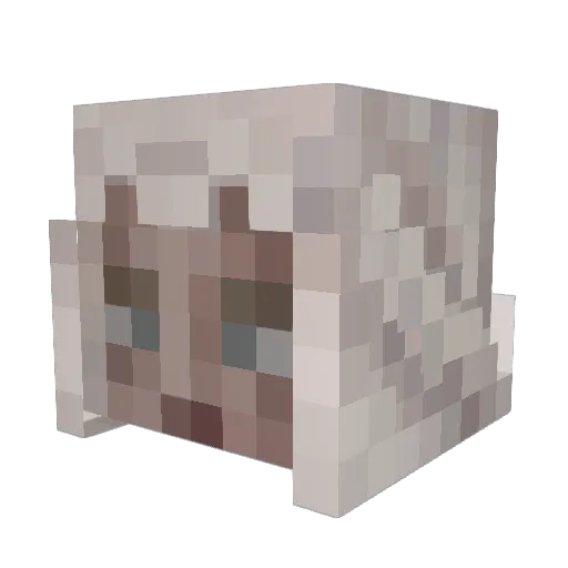 valecu Minecraft avatar head, 3D render