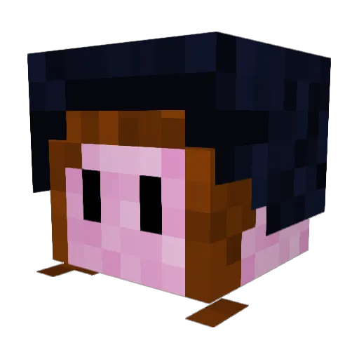 valedance Minecraft avatar head, 3D render