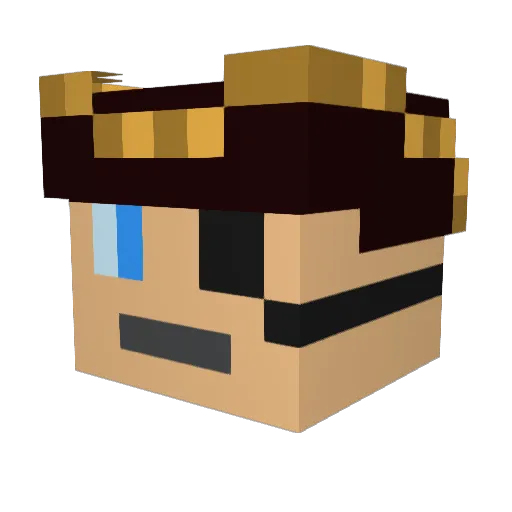 valeijnius Minecraft avatar head, 3D render