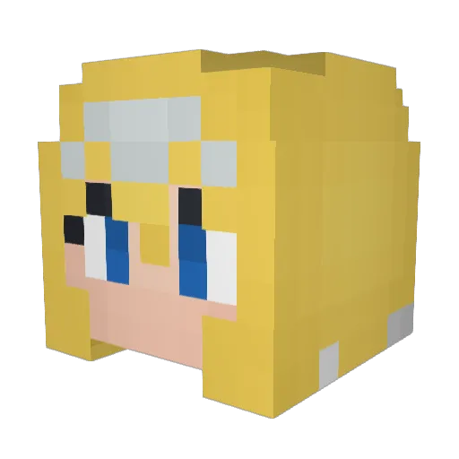 valen_Lobo Minecraft avatar head, 3D render