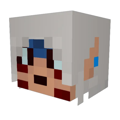 valencuadra Minecraft avatar head, 3D render