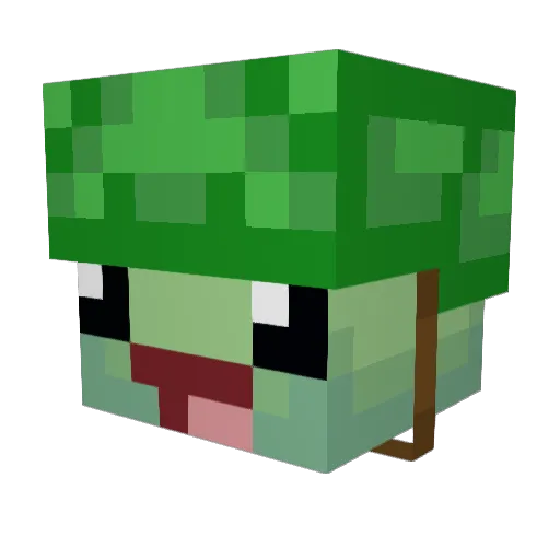 valenpozzi Minecraft avatar head, 3D render