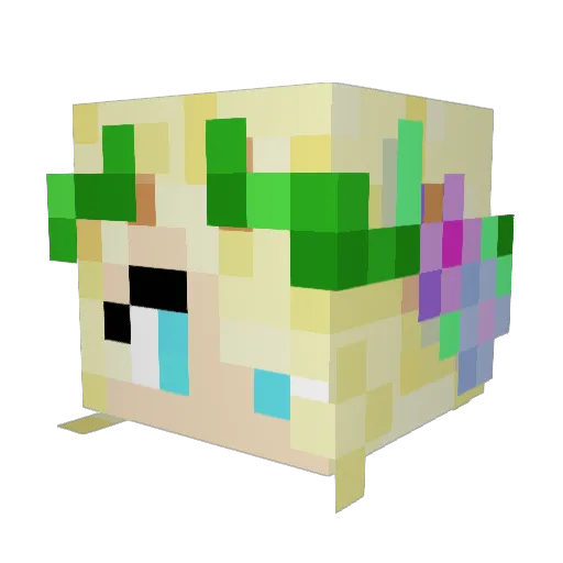 valenqueen Minecraft avatar head, 3D render