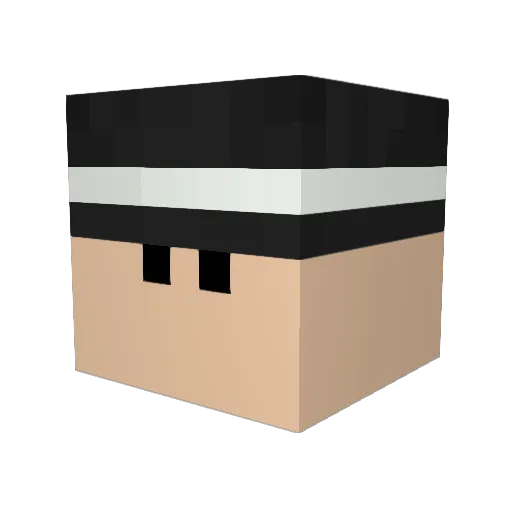valentinclique Minecraft avatar head, 3D render