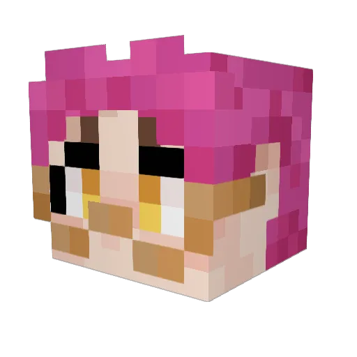 valentinesdayy Minecraft avatar head, 3D render