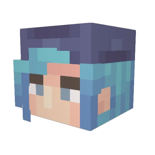 valentinezday Minecraft avatar head, 3D render