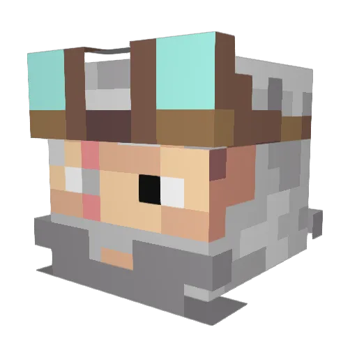 valentino110 Minecraft avatar head, 3D render
