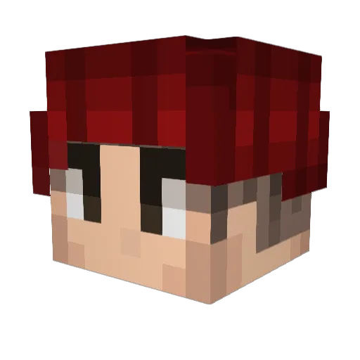 valepopo Minecraft avatar head, 3D render