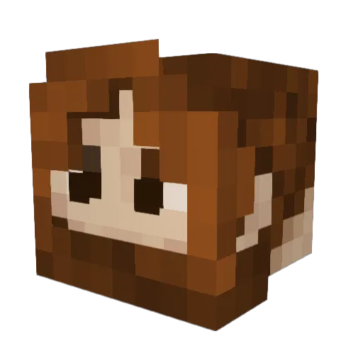 valexin Minecraft avatar head, 3D render