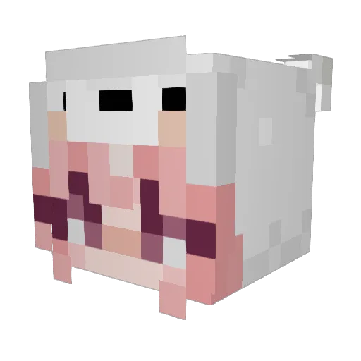 valezav Minecraft avatar head, 3D render