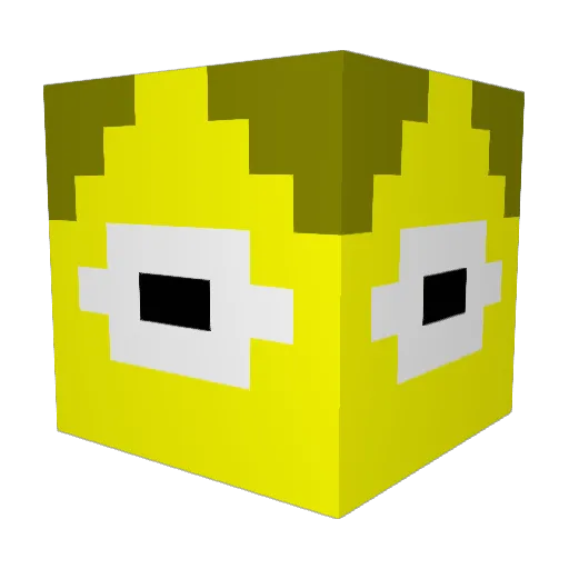 valgrt Minecraft avatar head, 3D render