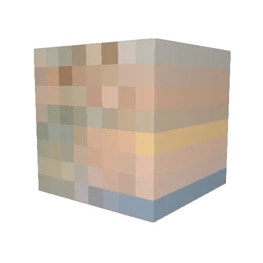 valiant_8 Minecraft avatar head, 3D render