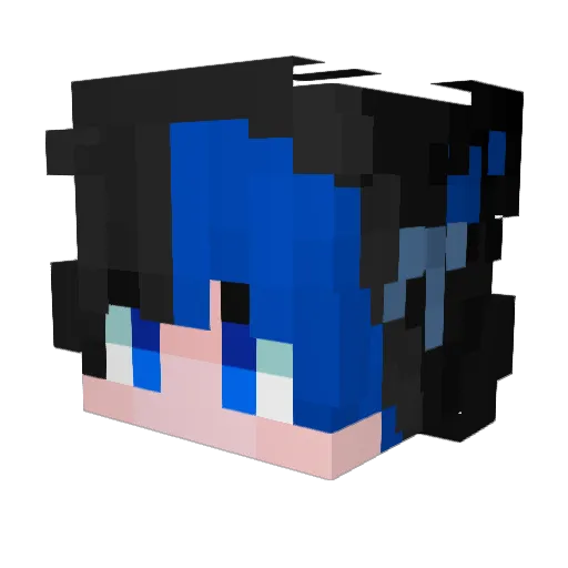 valkyweenie Minecraft avatar head, 3D render