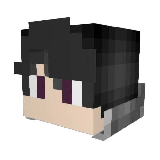 vallely Minecraft avatar head, 3D render