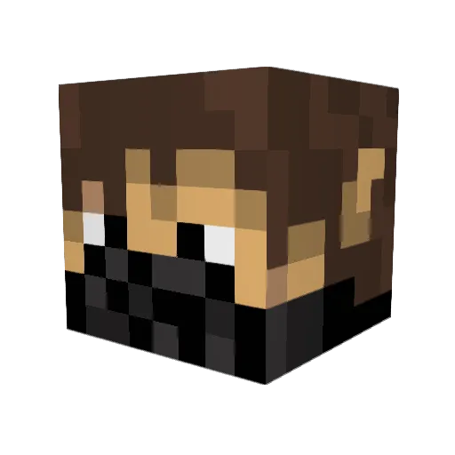 valleytown Minecraft avatar head, 3D render