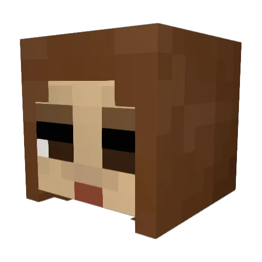 valliCla Minecraft avatar head, 3D render