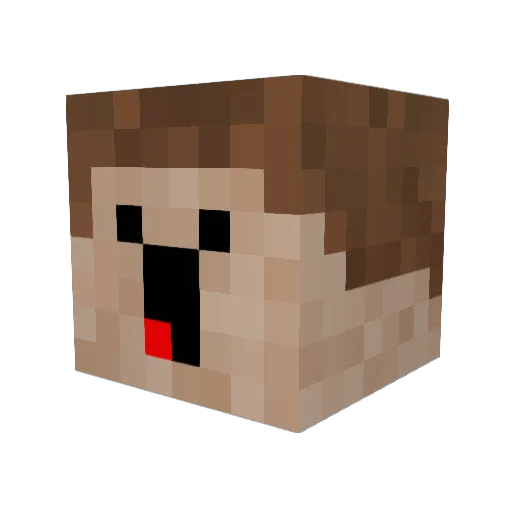 valnus Minecraft avatar head, 3D render