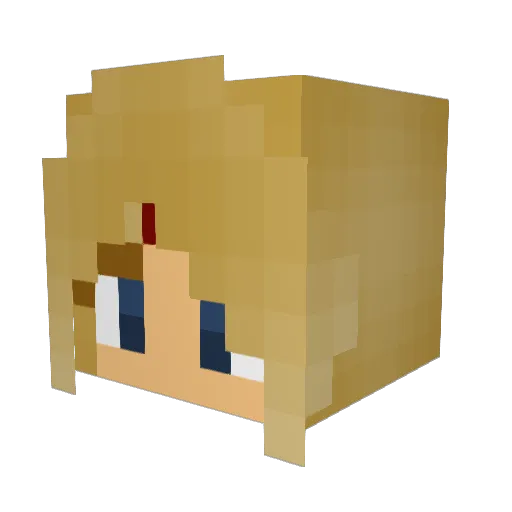 valoanza Minecraft avatar head, 3D render