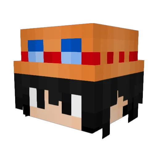 valologie Minecraft avatar head, 3D render
