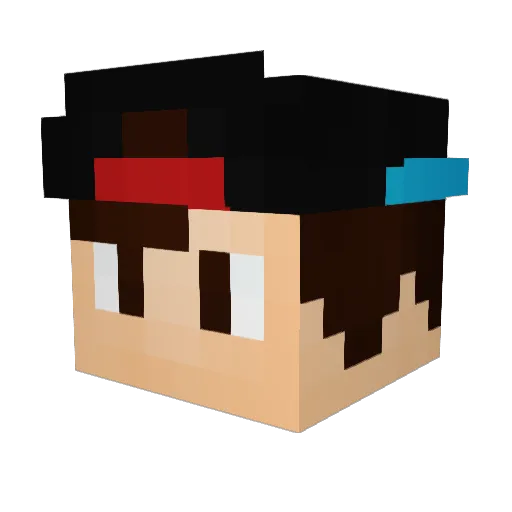 valouche Minecraft avatar head, 3D render