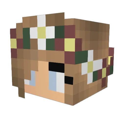 valtjuhh Minecraft avatar head, 3D render