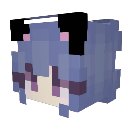 valts Minecraft avatar head, 3D render