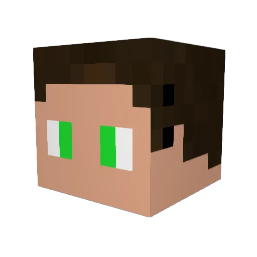 valtsumine Minecraft avatar head, 3D render