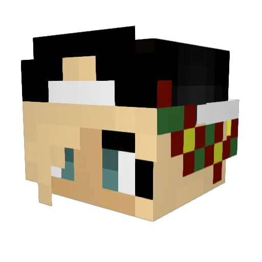 valuchi Minecraft avatar head, 3D render