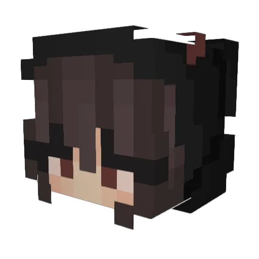 vamelka Minecraft avatar head, 3D render