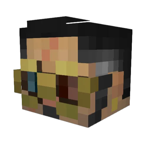 vamer Minecraft avatar head, 3D render