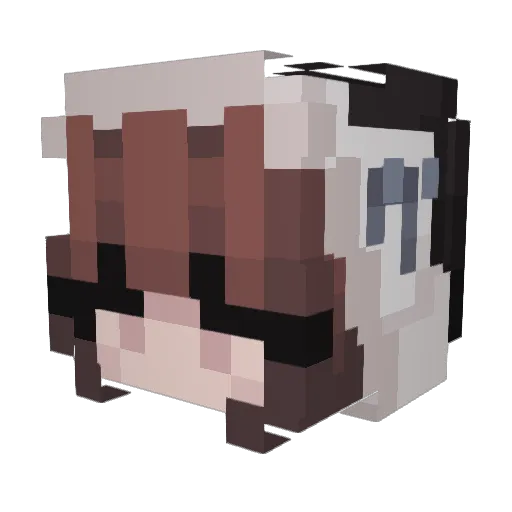 vamp1r1na Minecraft avatar head, 3D render