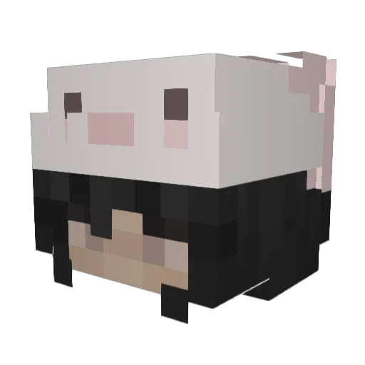 vampawina Minecraft avatar head, 3D render