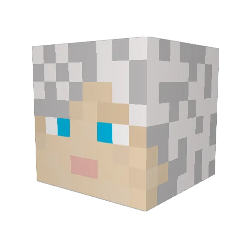 vampbine Minecraft avatar head, 3D render