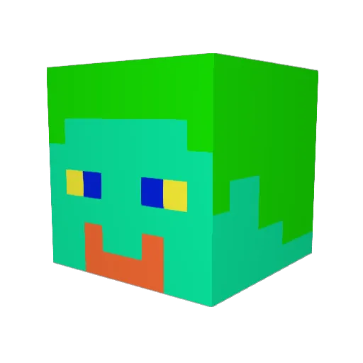 vampire504 Minecraft avatar head, 3D render
