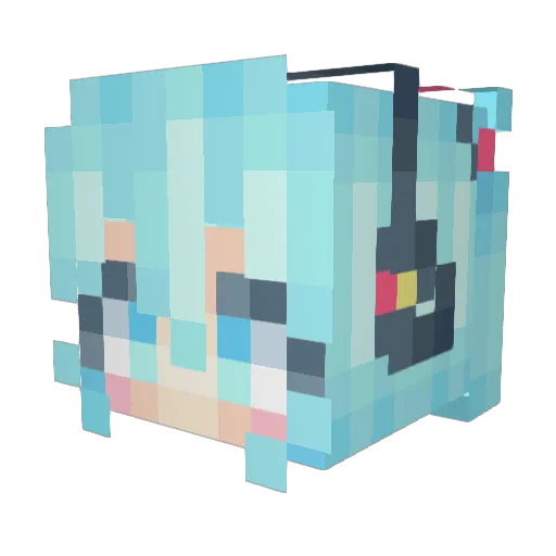 vampirellaa Minecraft avatar head, 3D render