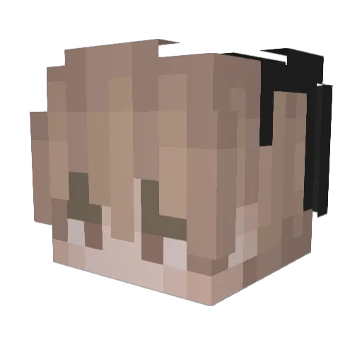 vampirenpc Minecraft avatar head, 3D render