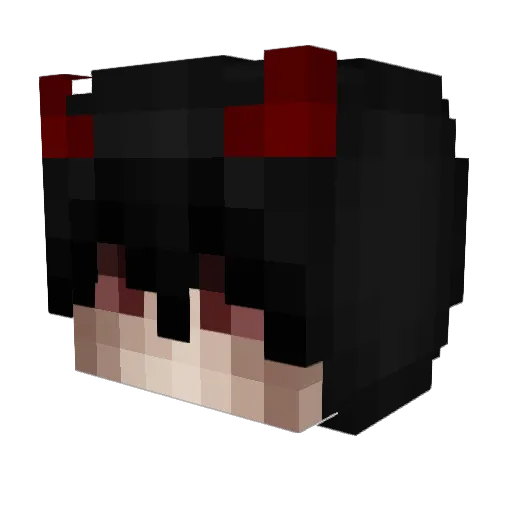 vampoid Minecraft avatar head, 3D render
