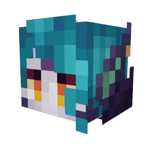vamprxr Minecraft avatar head, 3D render