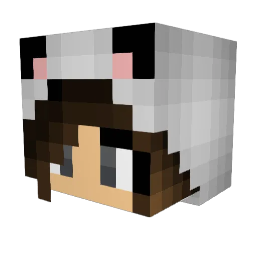vampychansey Minecraft avatar head, 3D render