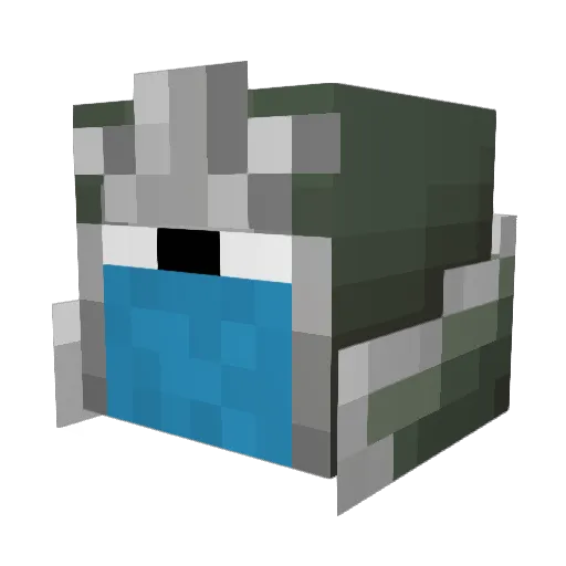vampyromorpha Minecraft avatar head, 3D render