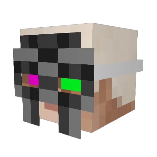 vampyrshawty Minecraft avatar head, 3D render