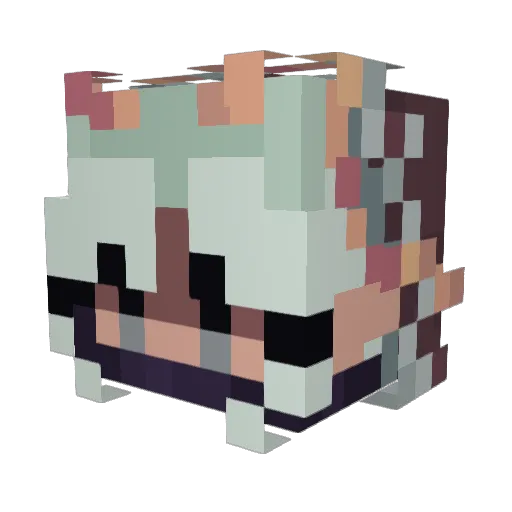 vamqs Minecraft avatar head, 3D render