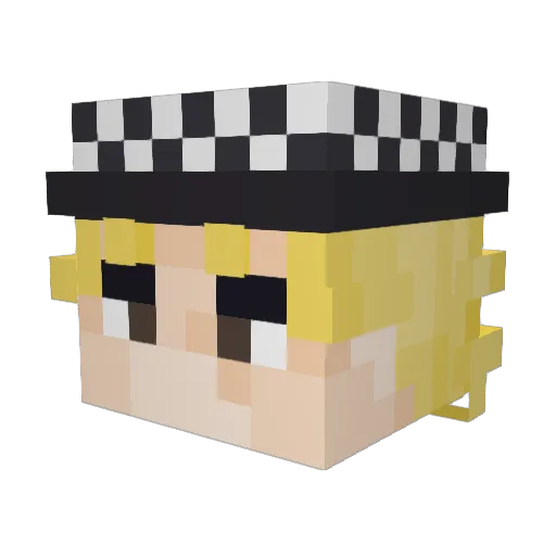 van_Voltaire Minecraft avatar head, 3D render