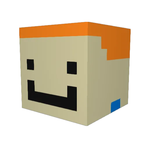 van_general Minecraft avatar head, 3D render