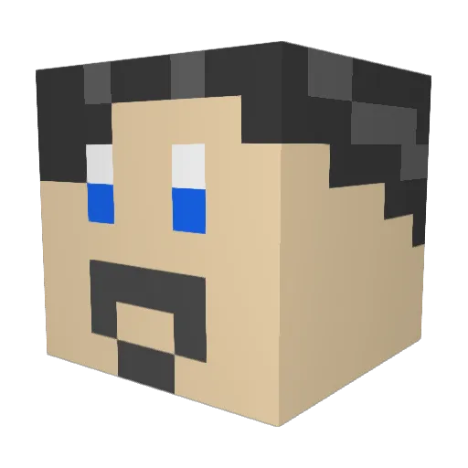 van_mac Minecraft avatar head, 3D render