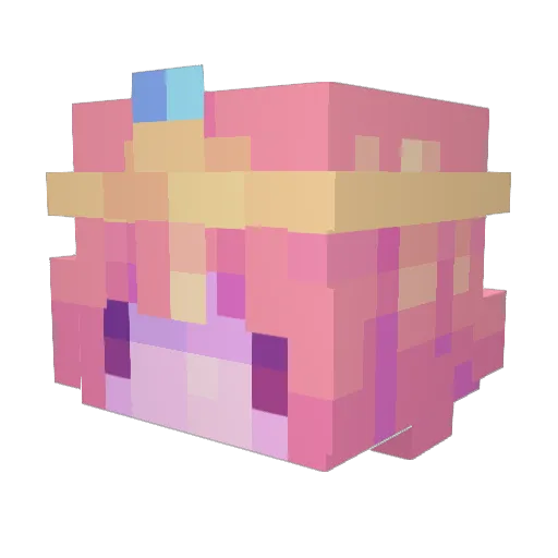 vana3 Minecraft avatar head, 3D render